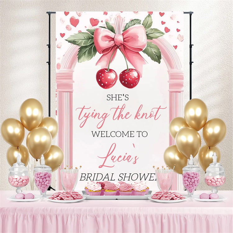 Bridal Shower Backdrop Ideas Cherry Arch Custom Backdrop CSH3-289