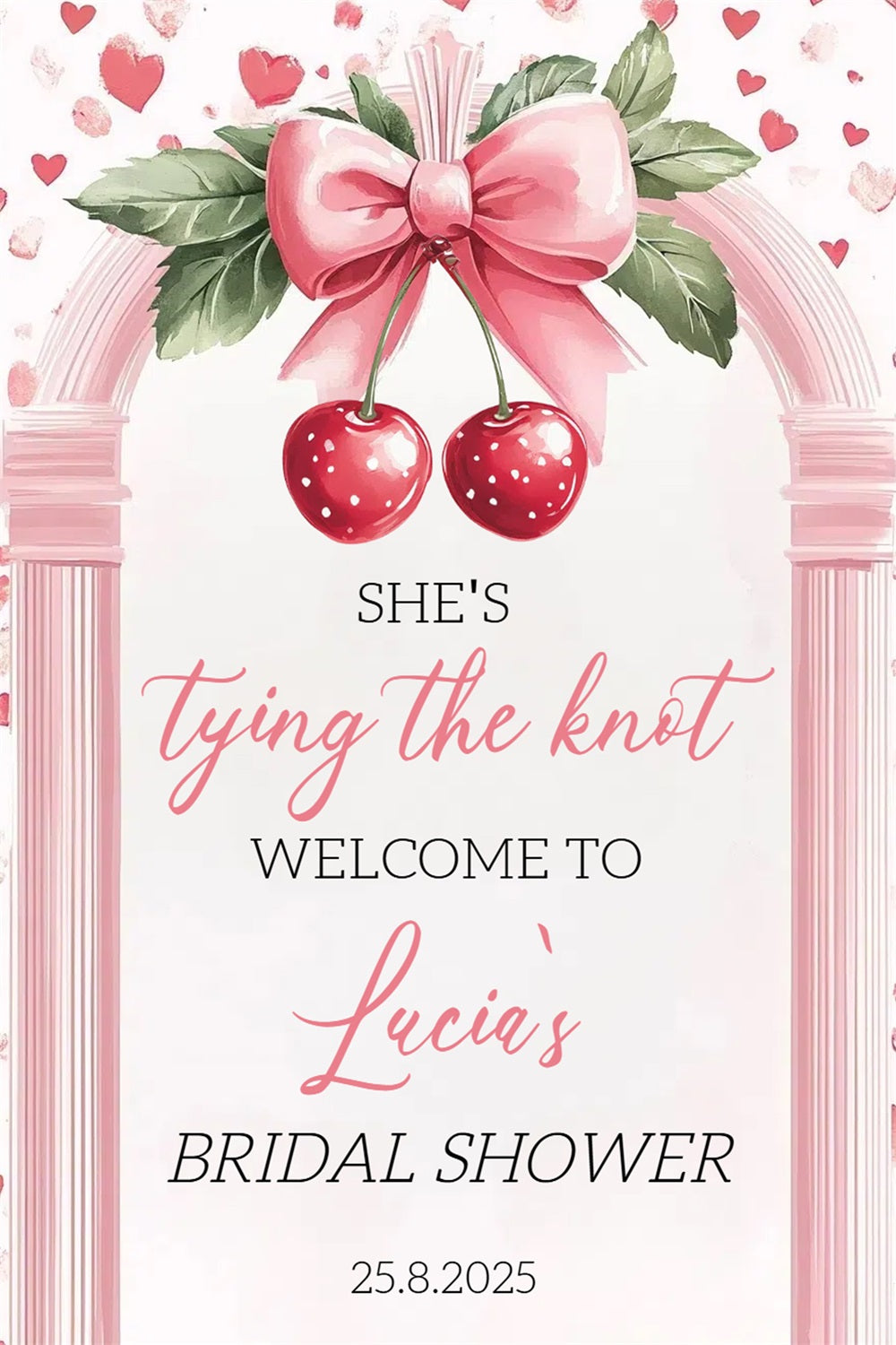 Bridal Shower Backdrop Ideas Cherry Arch Custom Backdrop CSH3-289