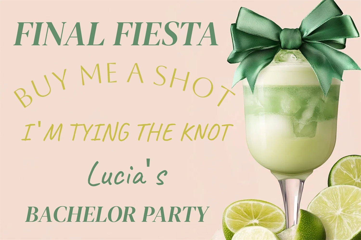 Bridal Shower Backdrop Decoration Ideas Fiesta Bachelorette Customized Backdrop CSH3-291