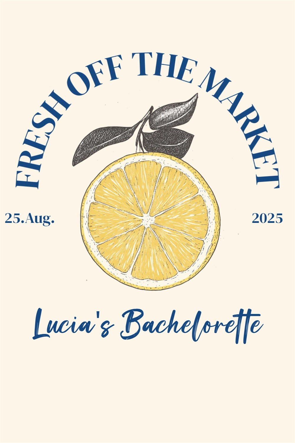 Bridal Shower Reception Backdrop Lemon Love Bachelorette Custom Backdrop CSH3-294