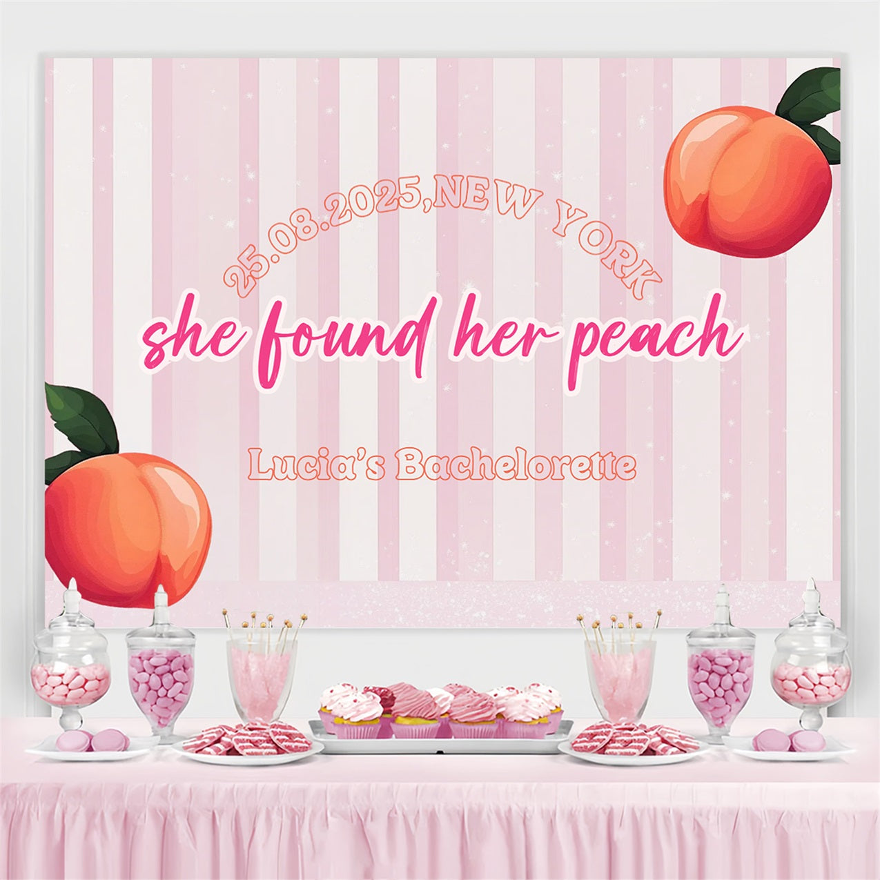 Bridal Shower Backdrops Ideas Peachy Perfect Love Customized Backdrop CSH3-296
