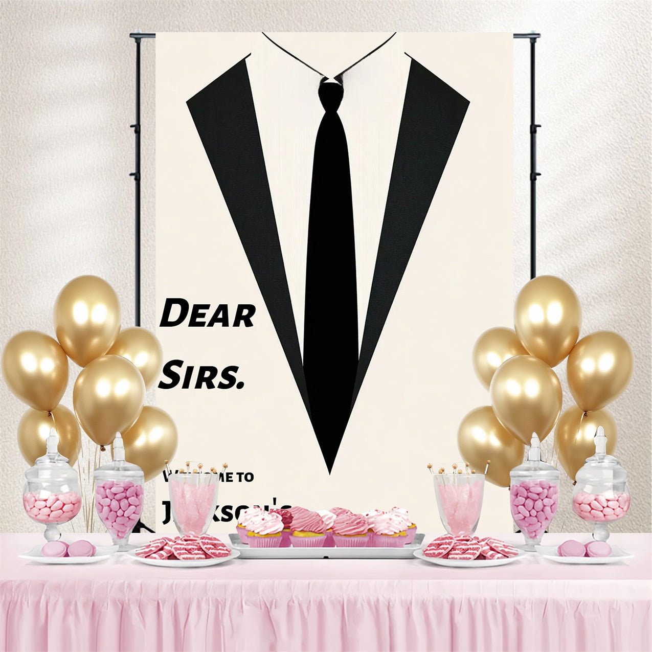 Backdrops For Weddings Tie Bachelor Moment Custom Backdrop CSH3-302