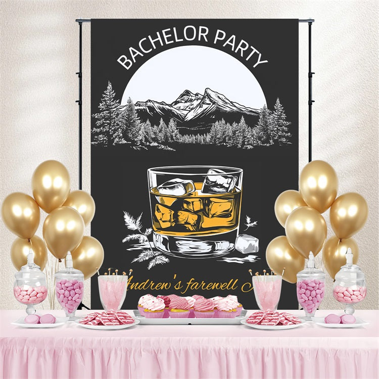 Backdrop For Wedding Whiskey Party Customized Backdrop CSH3-304