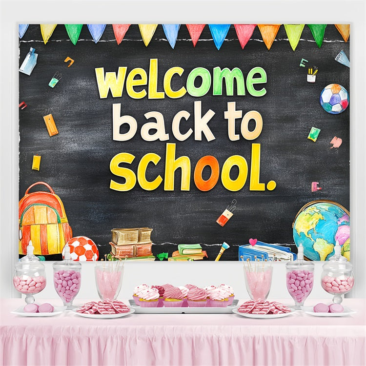 Back To School Backdrop Ideas Classroom Blackboard Theme Backdrop CSH3-47