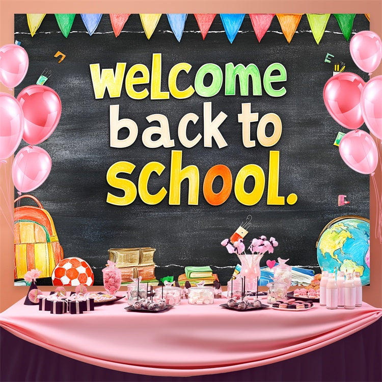 Back To School Backdrop Ideas Classroom Blackboard Theme Backdrop CSH3-47