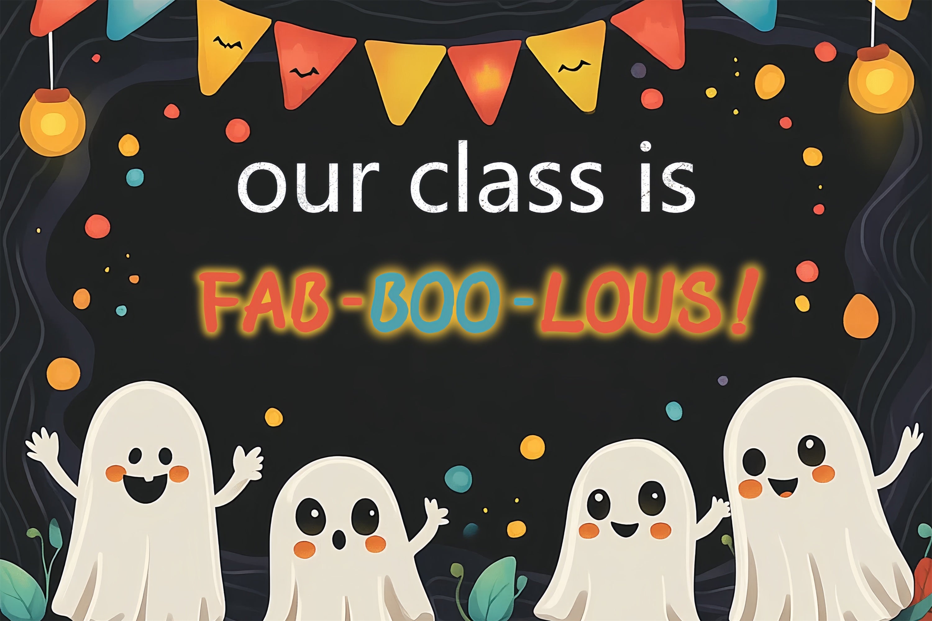 Back To School Photo Backdrop Mystical Spooky School Backdrop CSH3-69