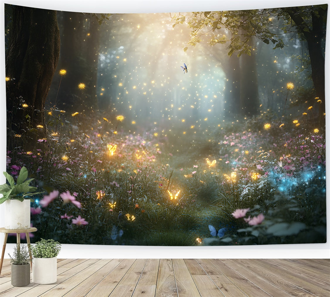 Fantasy Forest Backdrop Sparkling Fairyland Woods Backdrop CSH4-111