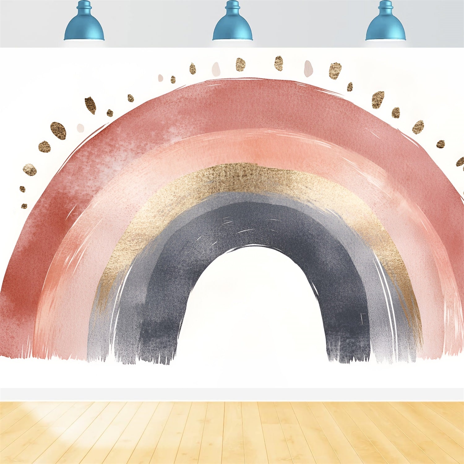 Boho Arch Backdrop Golden Rainbow Arch Backdrop CSH4-127