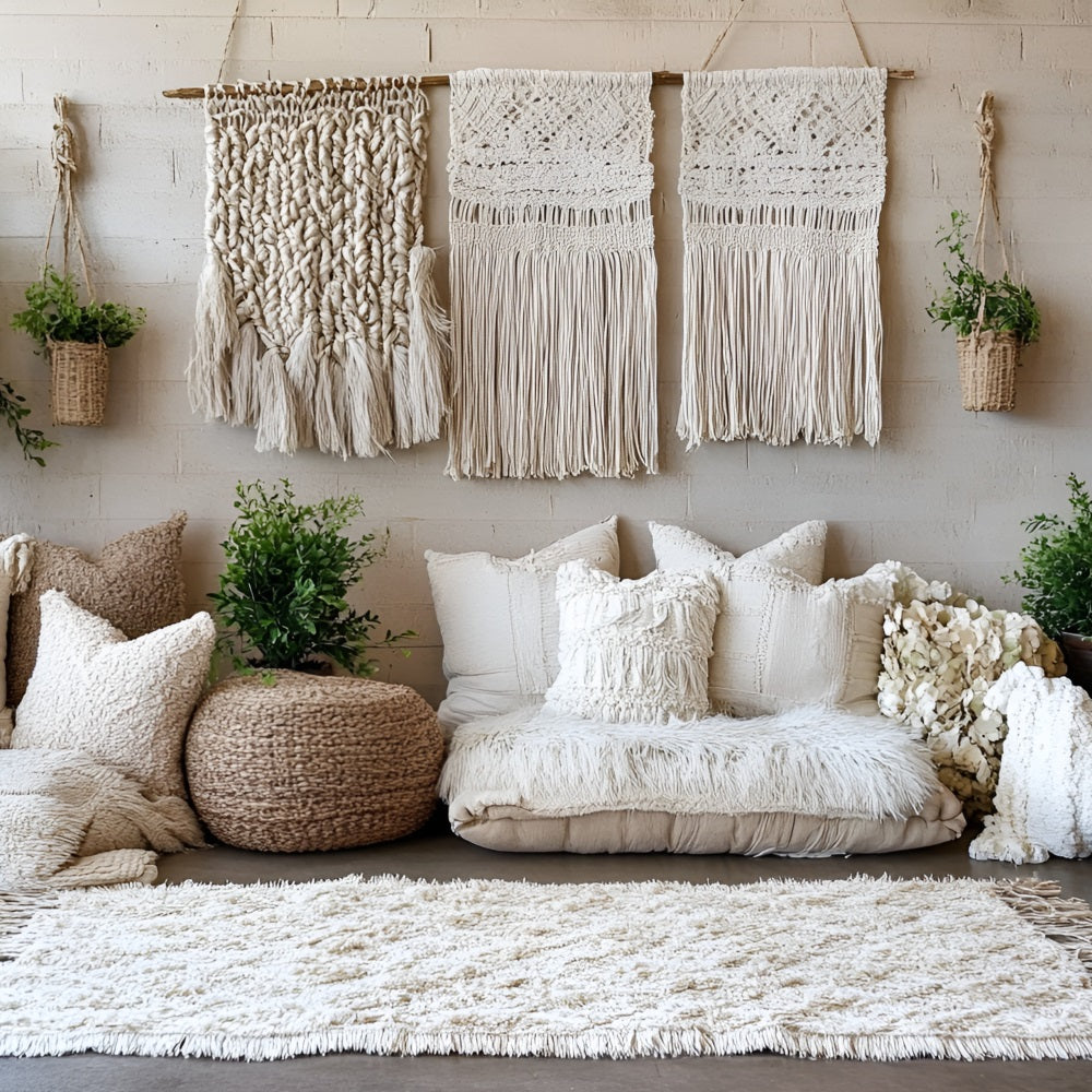 Boho Photography Backdrop Wall Hanging Macrame Backdrop CSH4-131