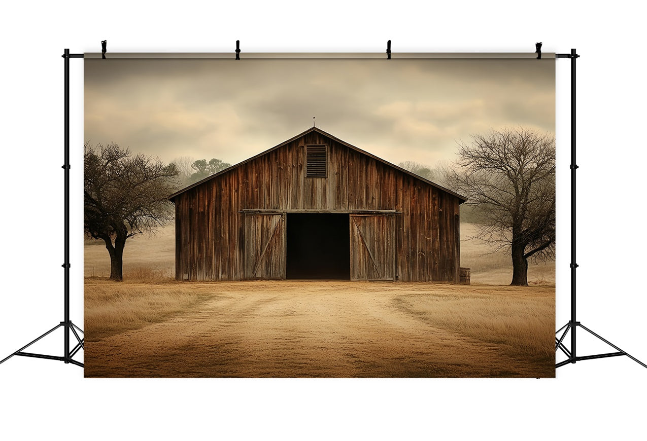 Barnyard Backdrop Old Farm Cloudy Skies Backdrop CSH4-219