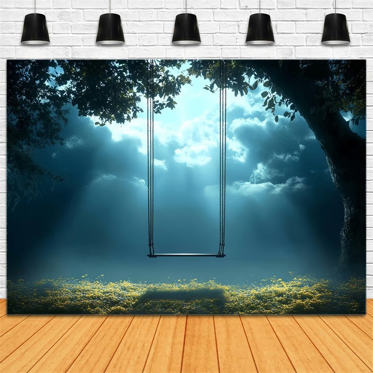 Sky Photography Backdrop Dreamy Clouds Swing Backdrop CSH4-238