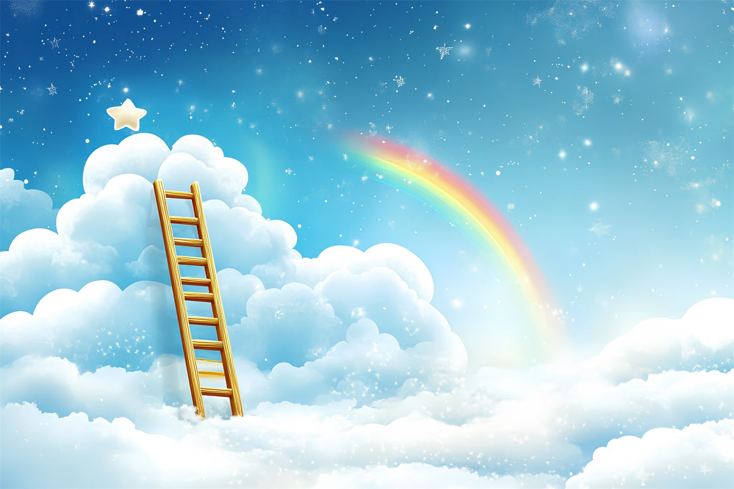 Rainbow Cloud Backdrop Dream Sky Ladder Rainbow Backdrop CSH4-263