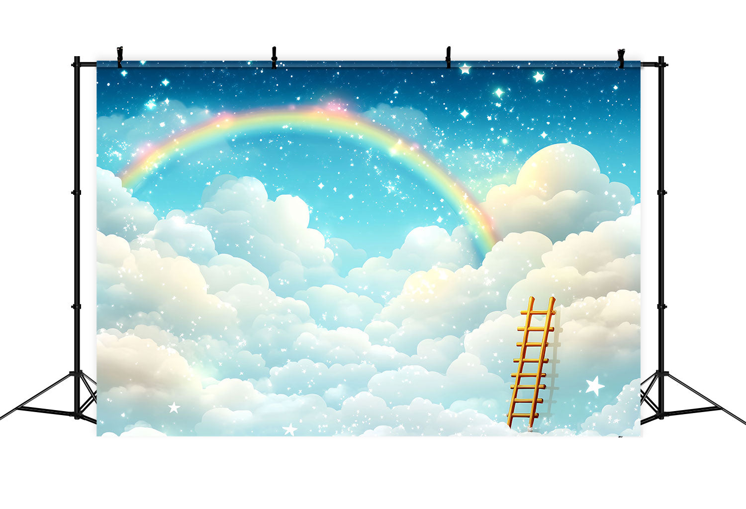 Rainbow And Clouds Backdrop Rainbow Sky Fantasy Backdrop CSH4-264
