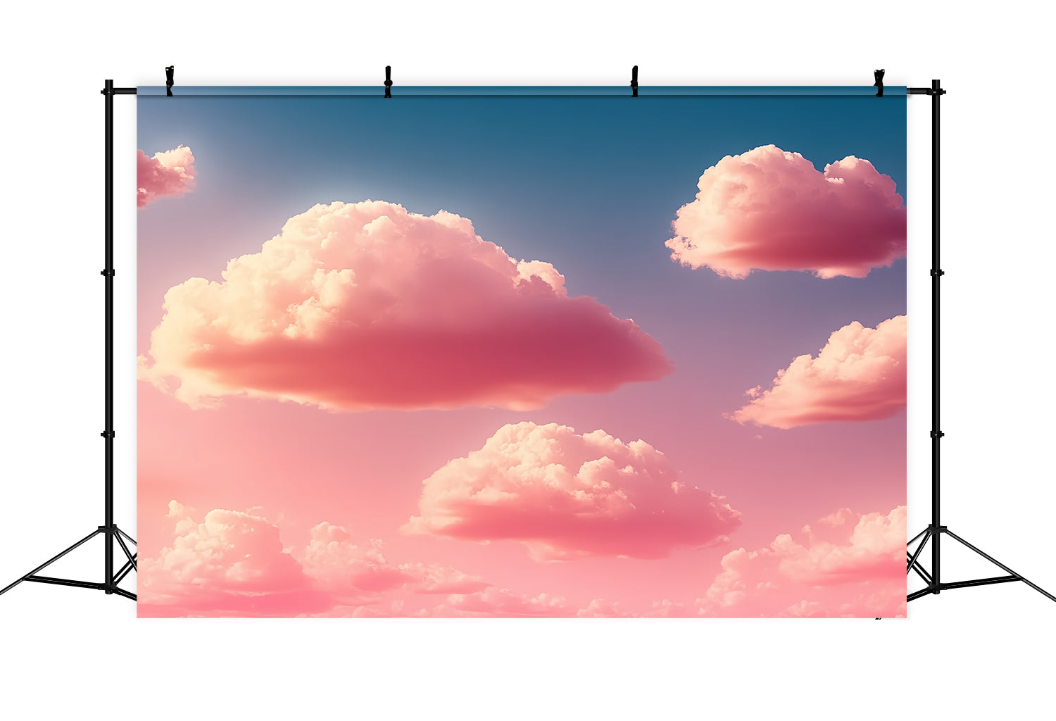 Cloud Photo Backdrop Fluffy Clouds Rosy Sky Backdrop CSH4-266
