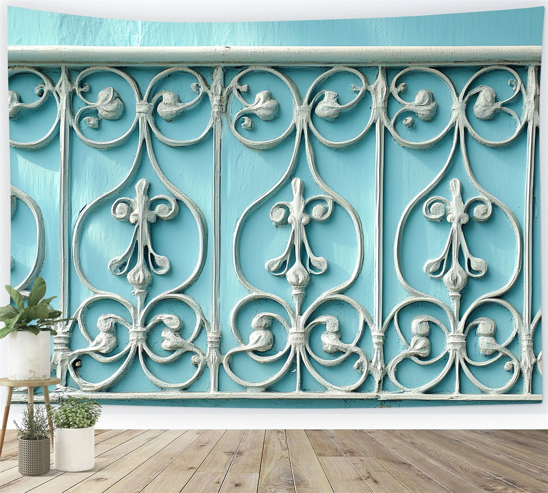 Vintage Wall Backdrop Iron Grille Fence Backdrop CSH4-278