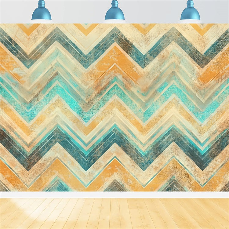Vintage Backdrop For Photoshoot Abstract Chevron Pattern Backdrop CSH4-294