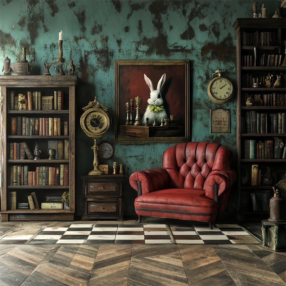 Antique Backdrop Furnishings Bookshelf Vintage Photo Backdrops CSH4-300