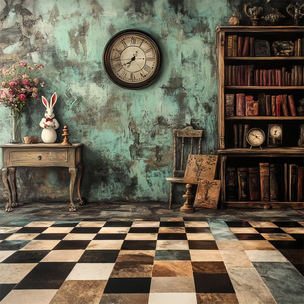 Antique Photo Backdrop Alice In Wonderland Vintage Backdrop CSH4-301