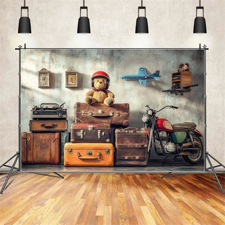 Classic Photo Backdrop Travel Memories Vintage Wall Backdrop CSH4-305