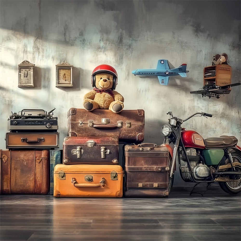 Classic Photo Backdrop Travel Memories Vintage Wall Backdrop CSH4-305