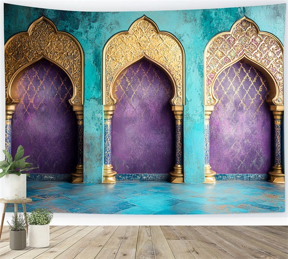 Vintage Photo Backdrops Persian Style Ornate Arches Backdrop CSH4-312