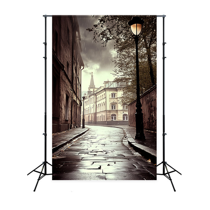 Backdrops Vintage Rainy Alley Vintage City Backdrop CSH4-321