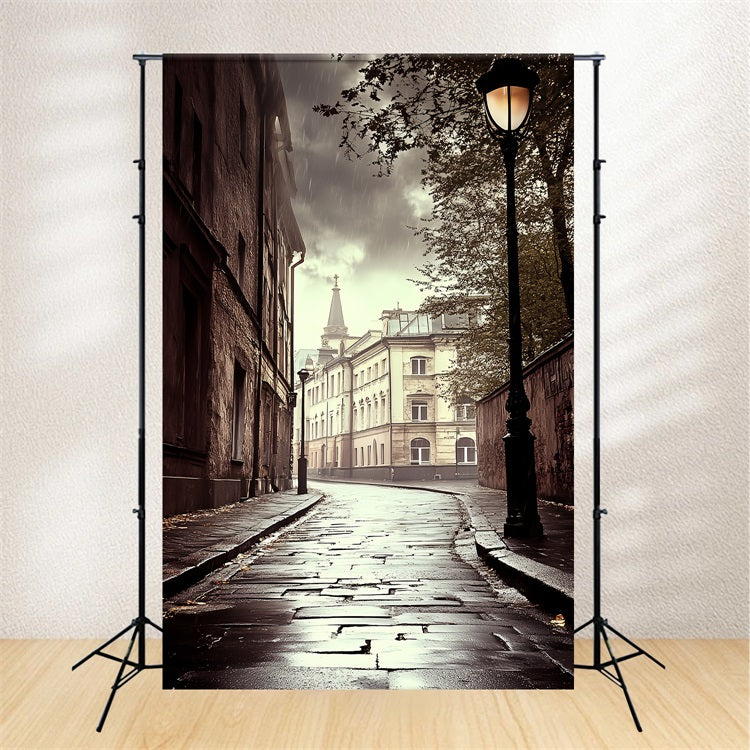 Backdrops Vintage Rainy Alley Vintage City Backdrop CSH4-321