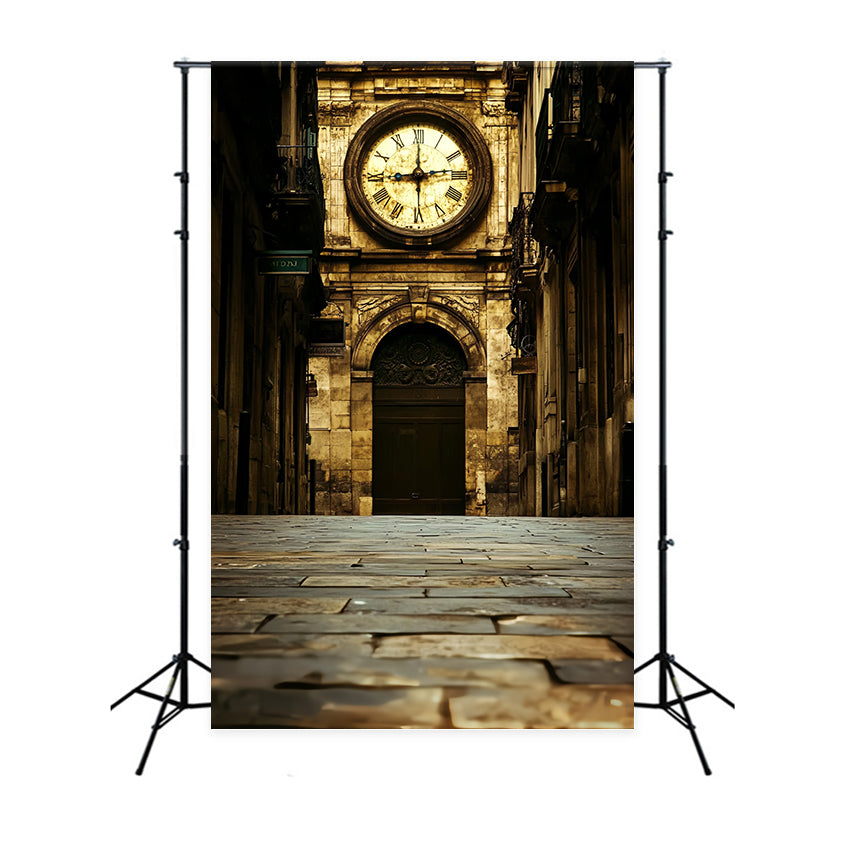 Victorian Photo Backdrop Clock Tower Vintage Backdrops CSH4-322