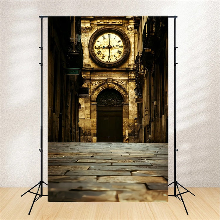 Victorian Photo Backdrop Clock Tower Vintage Backdrops CSH4-322
