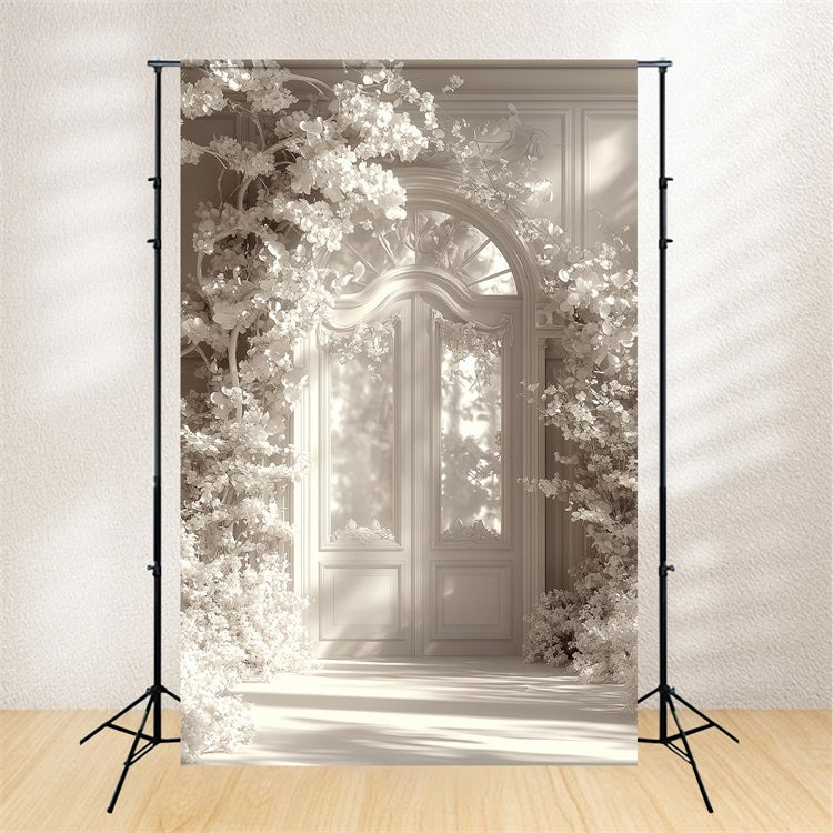 Inside Castle Backdrop White Blossom Arch Backdrop CSH4-357