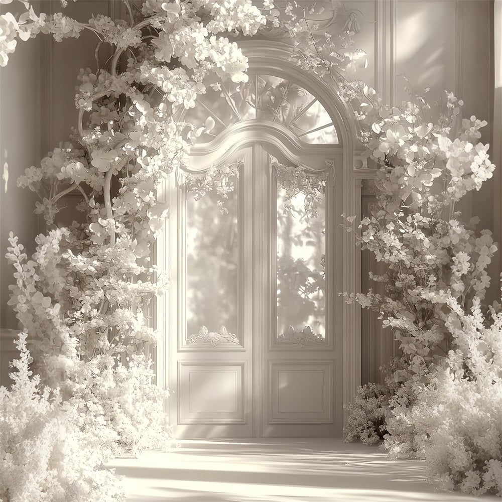 Inside Castle Backdrop White Blossom Arch Backdrop CSH4-357