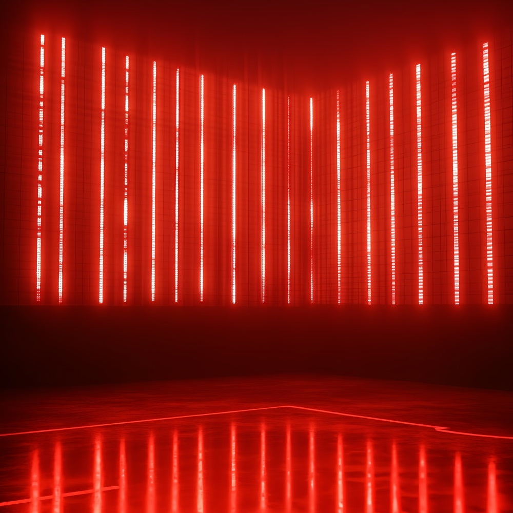Sports Theme Backdrop Red Laser Strip Court Backdrop CSH4-383