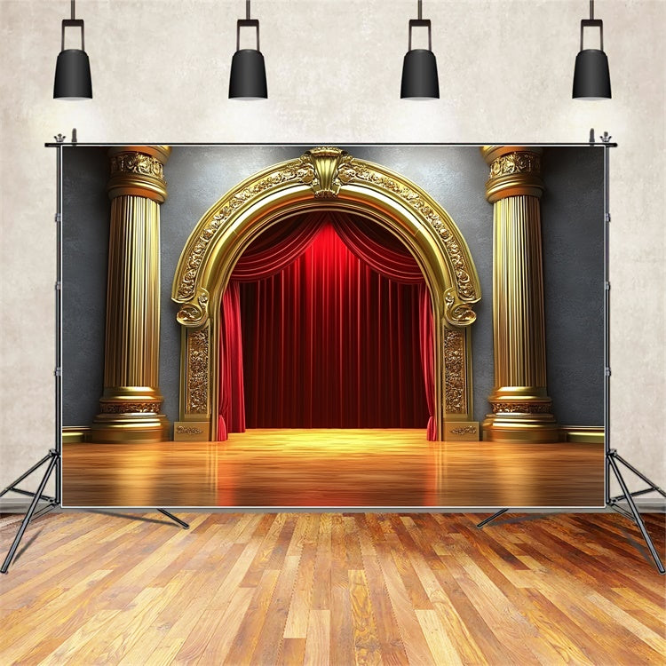 Classic Photo Backdrop Luxurious Golden Arch Vintage Backdrop CSH4-402