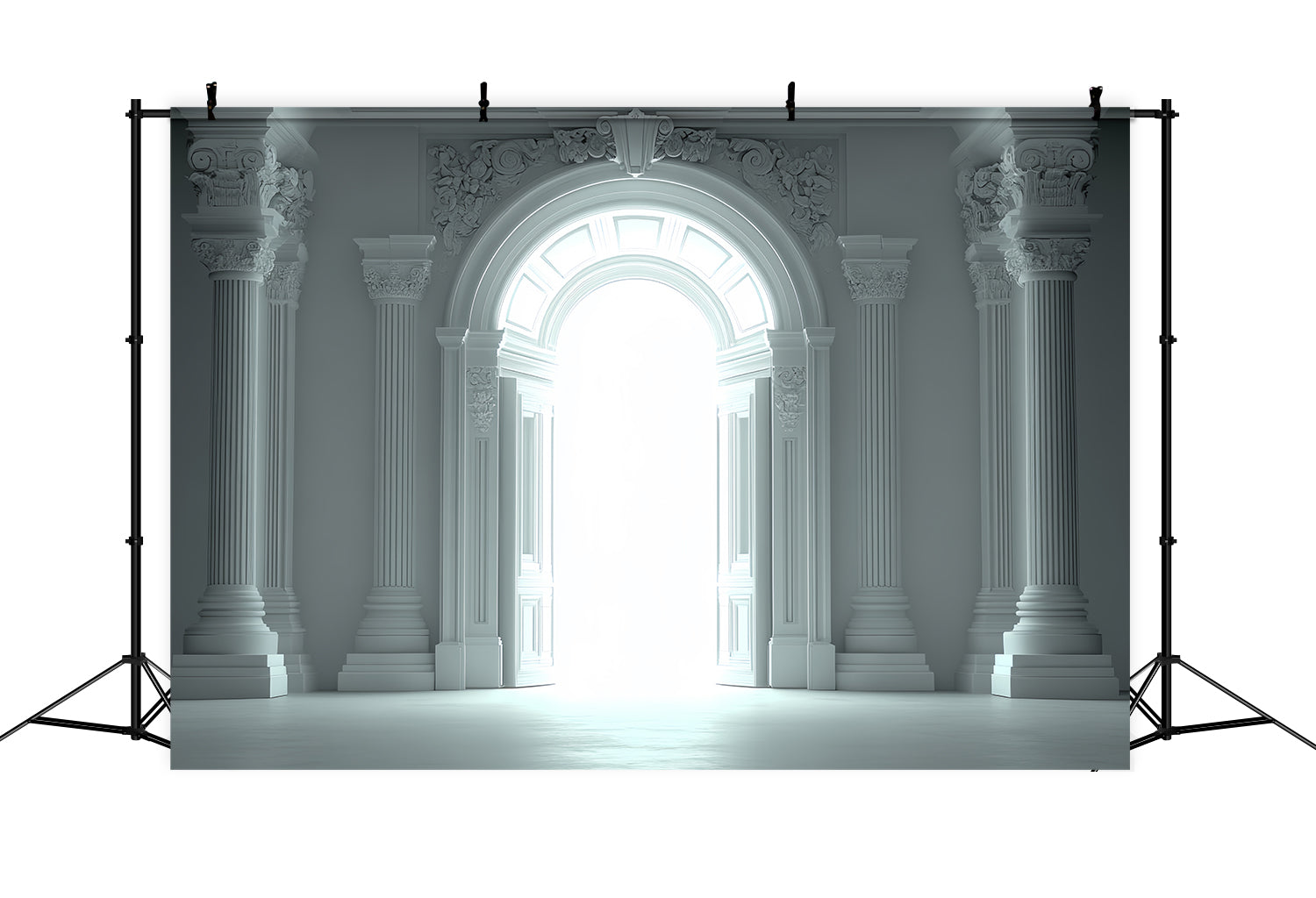 Vintage Backdrops For Photography Grand White Archway Backdrop CSH4-415