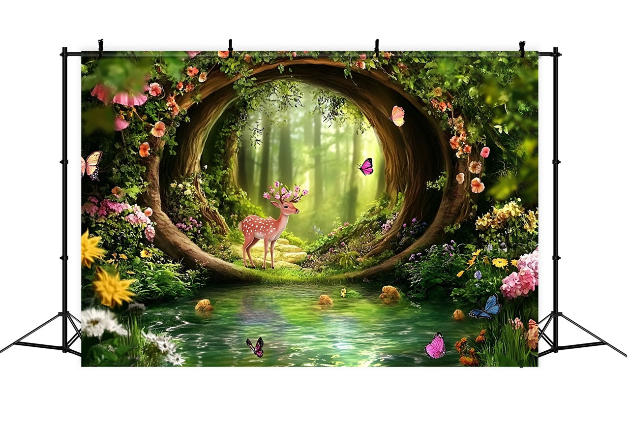 Fairy Forest Backdrop Archway Pool Fawn Backdrop CSH4-83