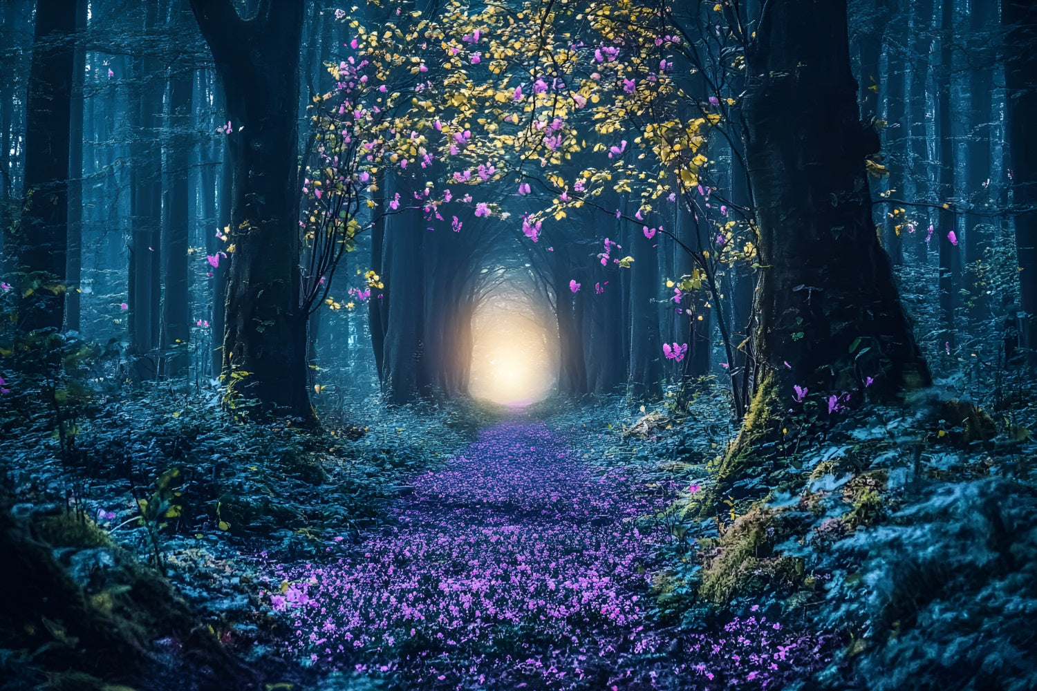 Backdrop Enchanted Forest Radiant End Blossom Trail Backdrop CSH4-87