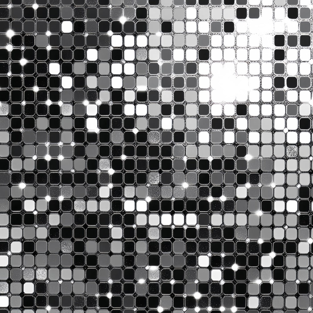 70s Photo Backdrop Vintage Mirror Disco Grid Backdrop CSH5-171