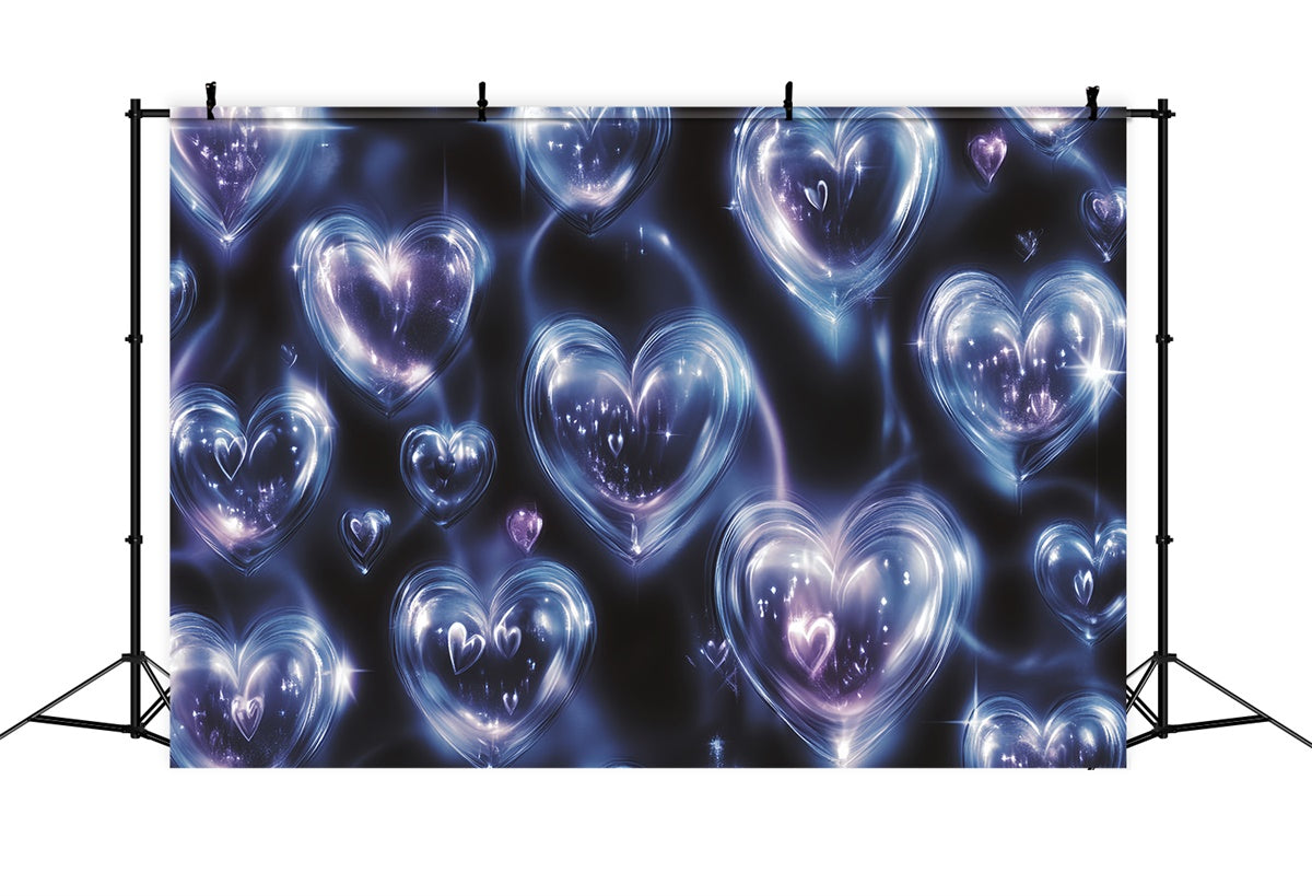 90s Photo Backdrop Dreamy Blue Heart Fantasy Backdrop CSH5-197