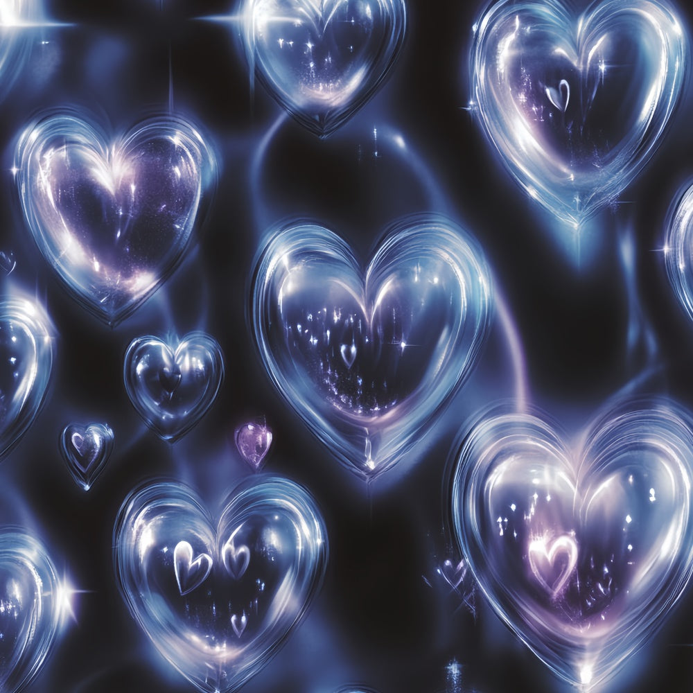 90s Photo Backdrop Dreamy Blue Heart Fantasy Backdrop CSH5-197