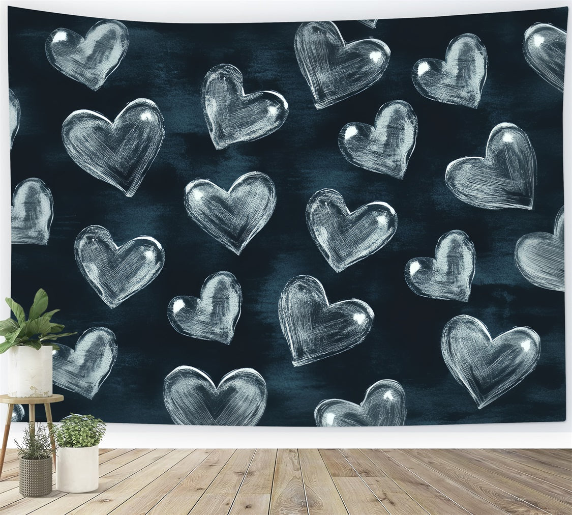 90s Photo Backdrop Heart Doodle Pattern Retro Backdrop CSH5-199