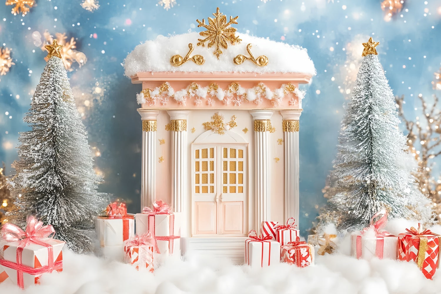Christmas Backdrop Dreamy Christmas Kingdom Newborn Backdrop CSH5-324