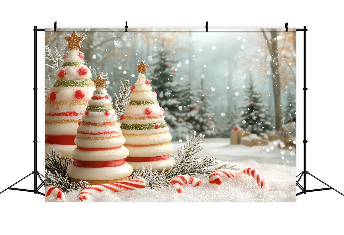 Christmas Photo Backdrops Sweet Christmas Forest Kids Backdrop CSH5-325