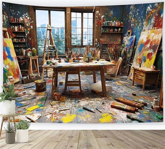 Backdrop Father's Day Artistic Paint Studio Backdrop CSH5-50
