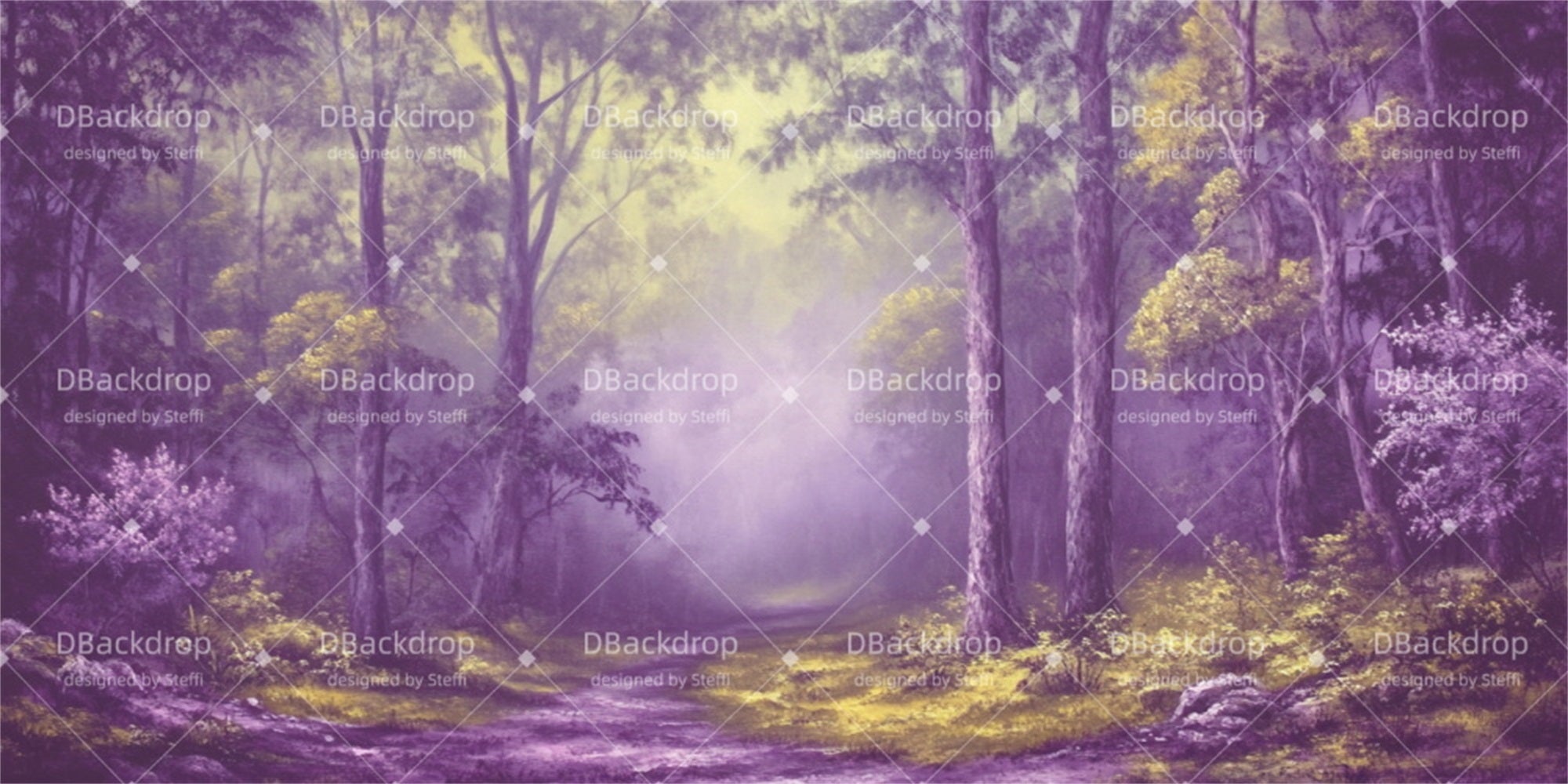 Theater Stage Backdrop Misty Rainforest School Dance Backdrop CSH510-T100