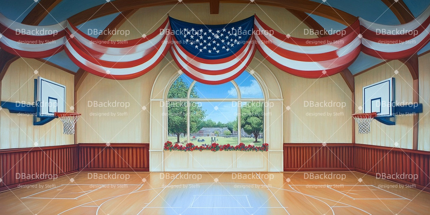 Church Stage Backdrops High School Gymnasium School Play Backdrops CSH510-T45