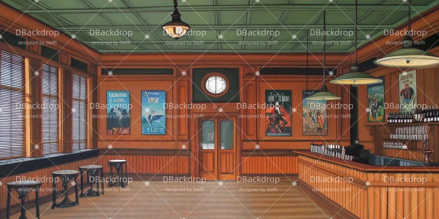 Theater Stage Backdrop Sweet Apple Bar Theater Backdrops CSH510-T48