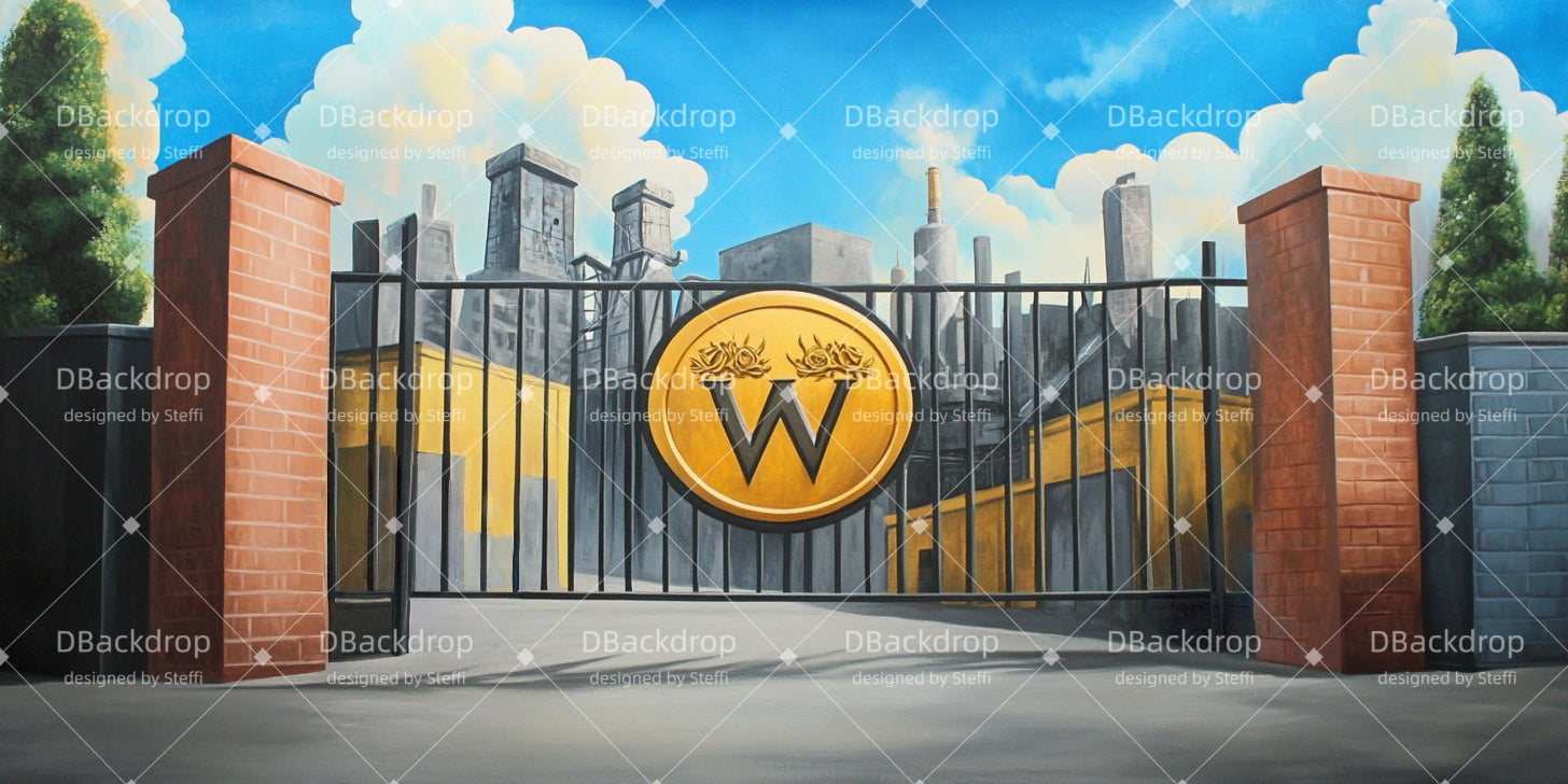 Theater Stage Backdrop Chocolate Factory Gate Performance Backdrops CSH510-T61