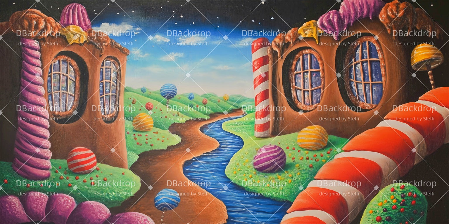 School Play Backdrop Chocolate World Theater Stage Backdrop CSH510-T66
