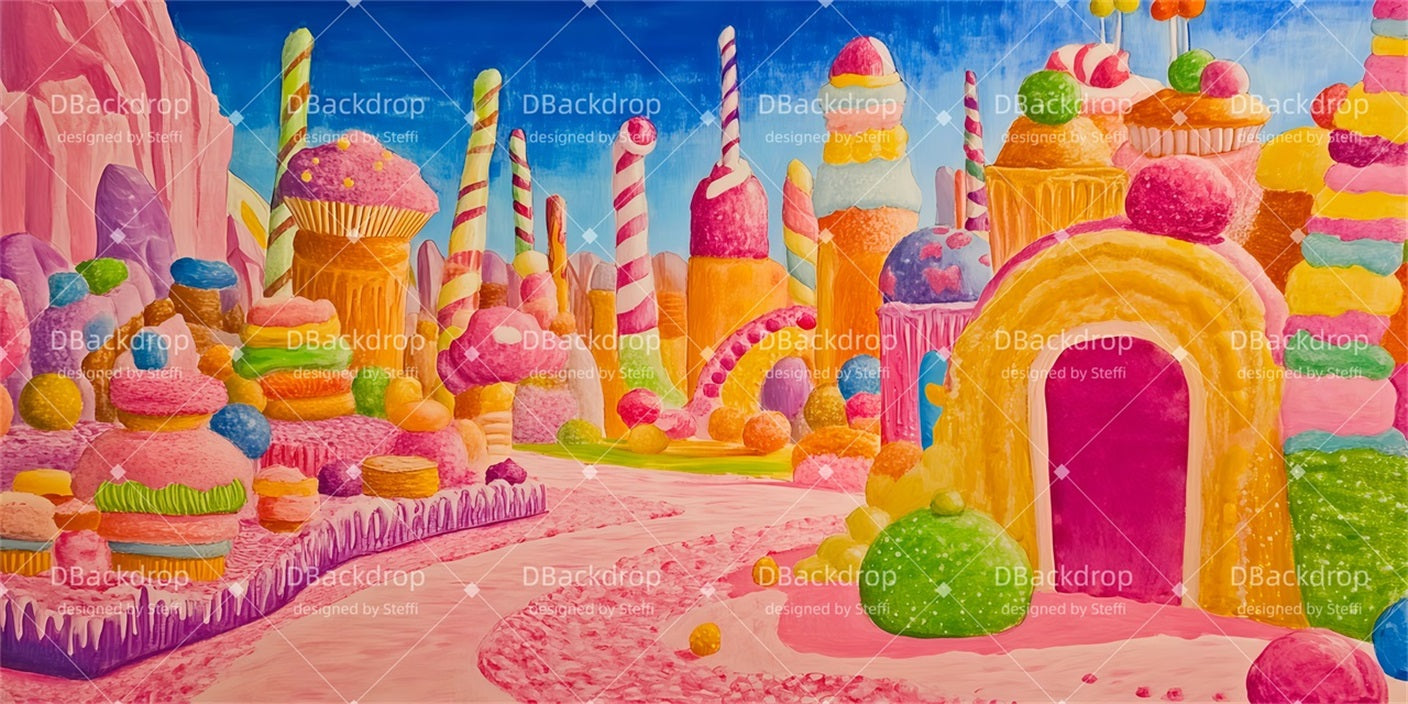 Dance Stage Backdrop Candy Land Performance Backdrops CSH510-T67