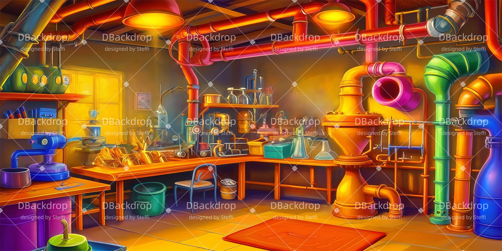 Theater Backdrops Fizzy Lifting Drink Room School Play Backdrop CSH510-T69